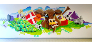 fresque college graffiti vache savoie